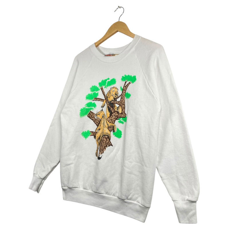 Vintage Jungle Lion Graphic Crewneck