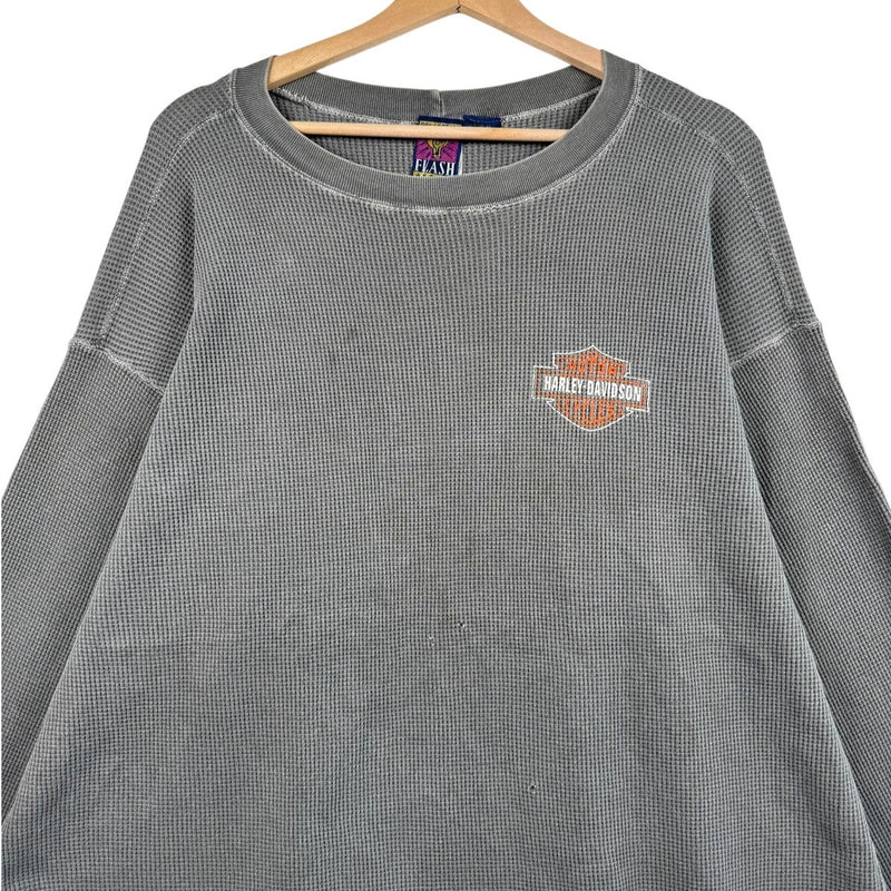 Vintage Harley Davidson Chandler’s Cycle Texas Thermal Long Sleeve T-Shirt