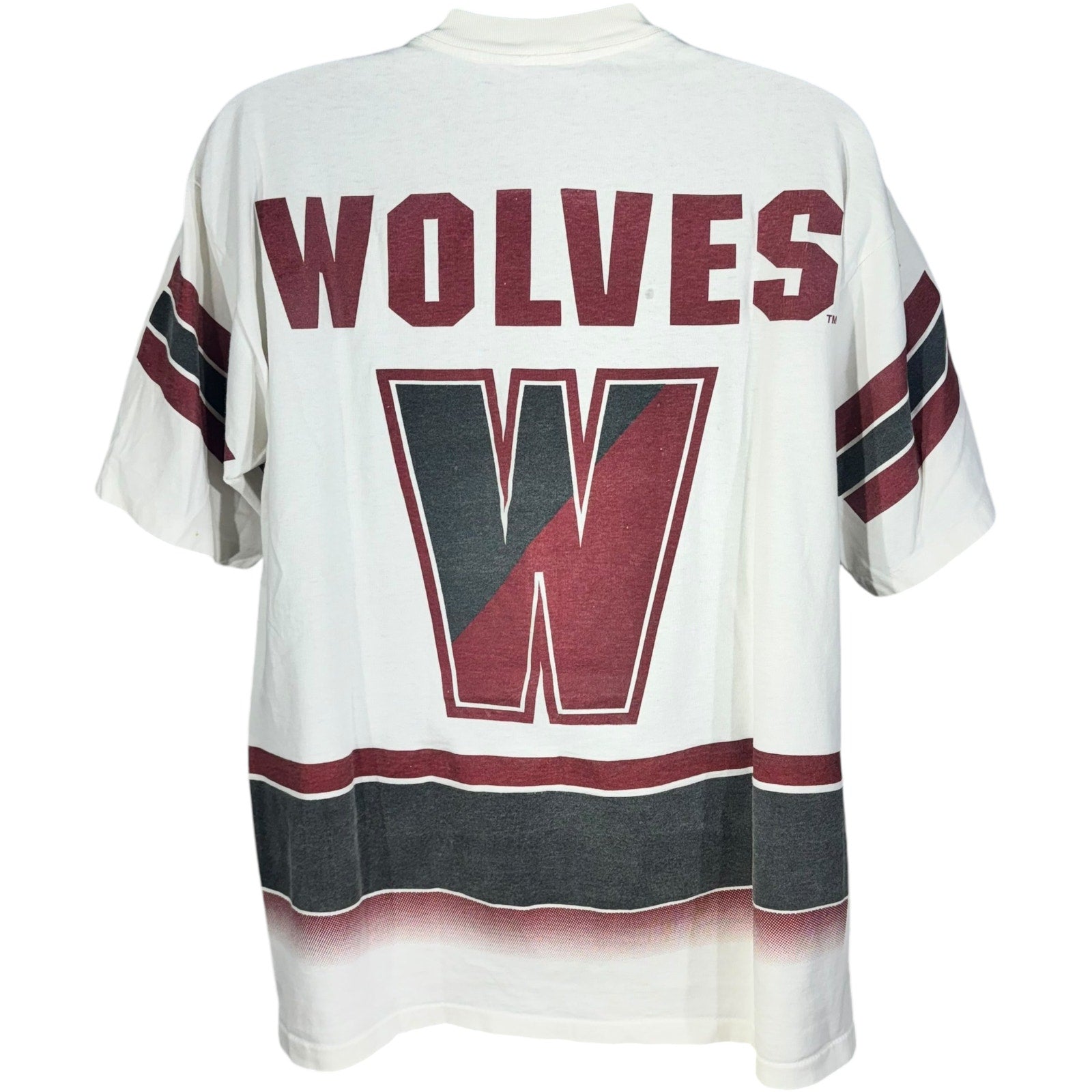 Vintage Salem Sportswear Chicago Wolves AHL Tee 1994