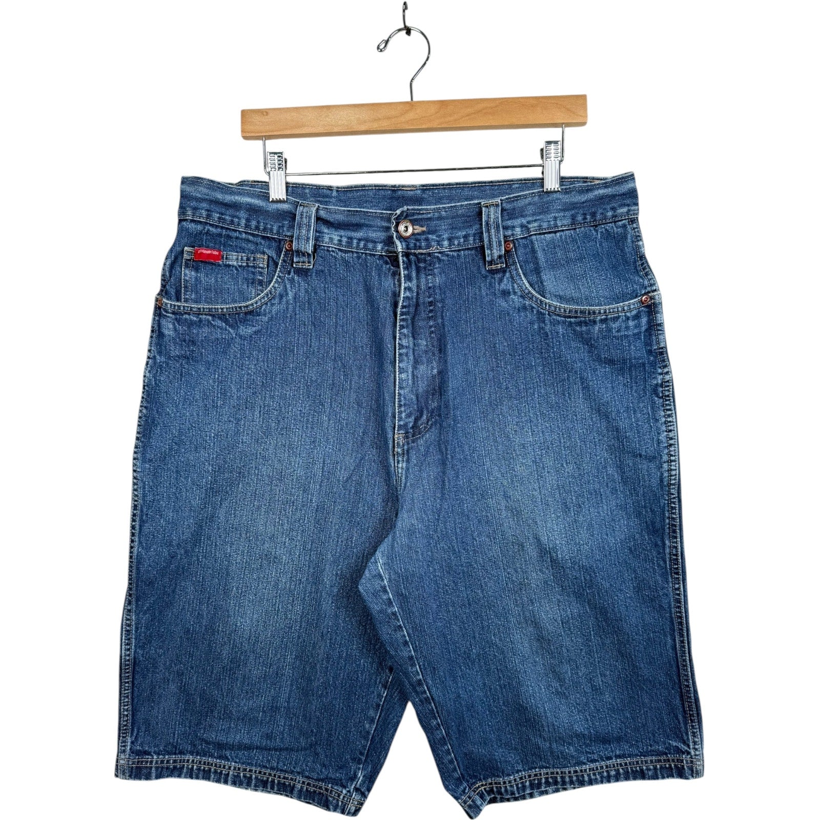 Vintage Fubu Straight Bermuda Jean Denim Shorts 38