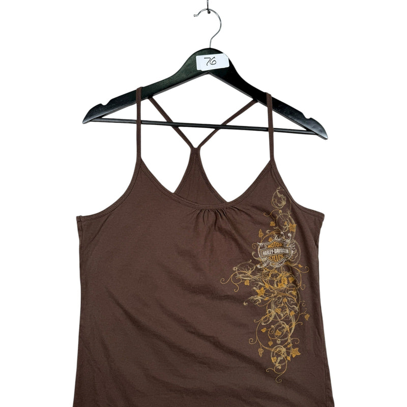 Vintage Harley Davidson Floral Cami Tank Top