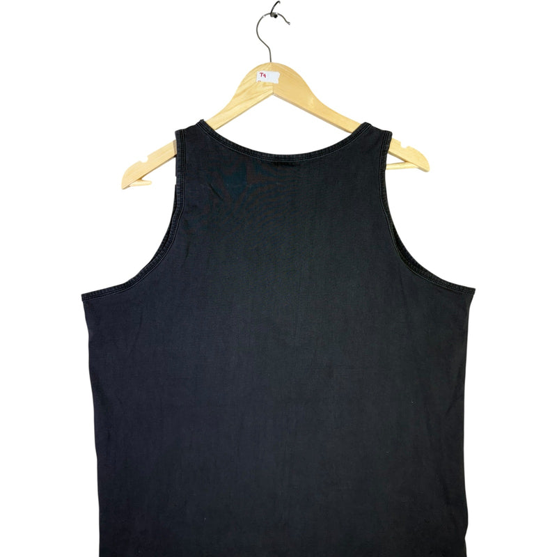 Vintage Blue Flame Motorcycle Graphic Tank Top