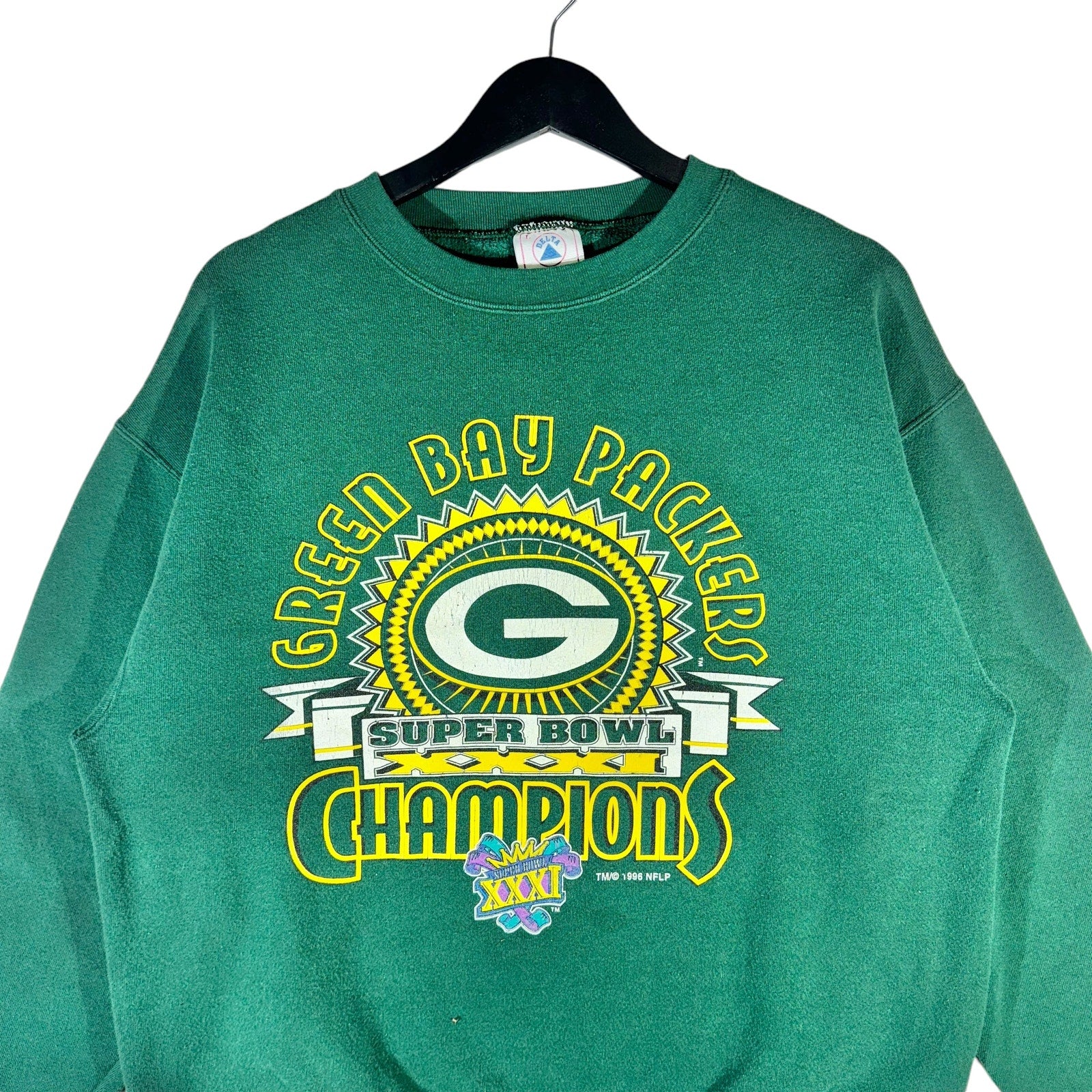 Vintage Green Bay Packers Super Bowl Champs NFL Crewneck 90s