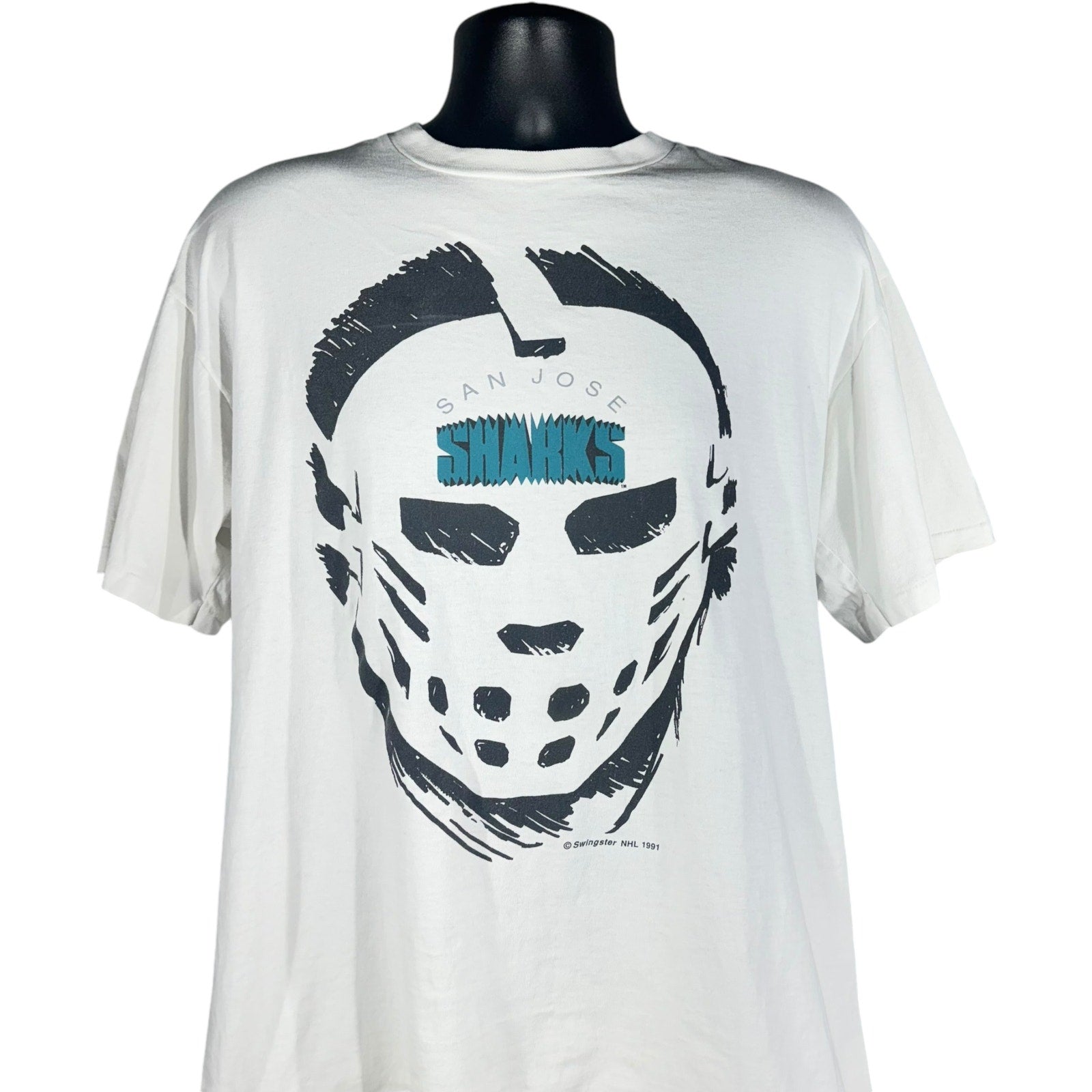 Vintage San Jose Sharks Jason Mask Tee 1991