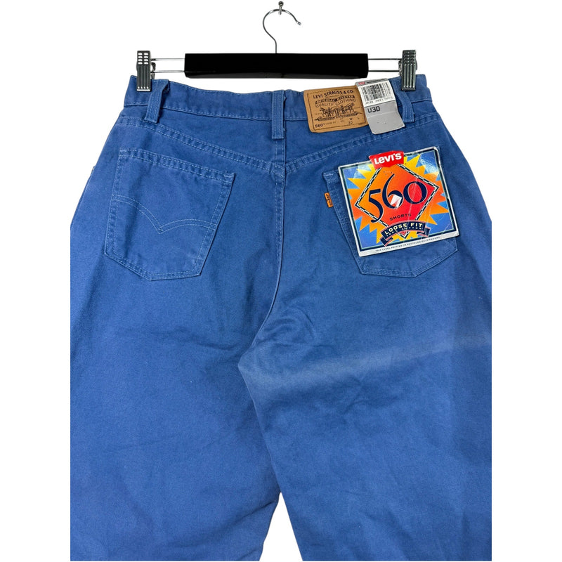 Vintage Levi's 560 Loose Fit Denim Shorts NWT 30 x 13