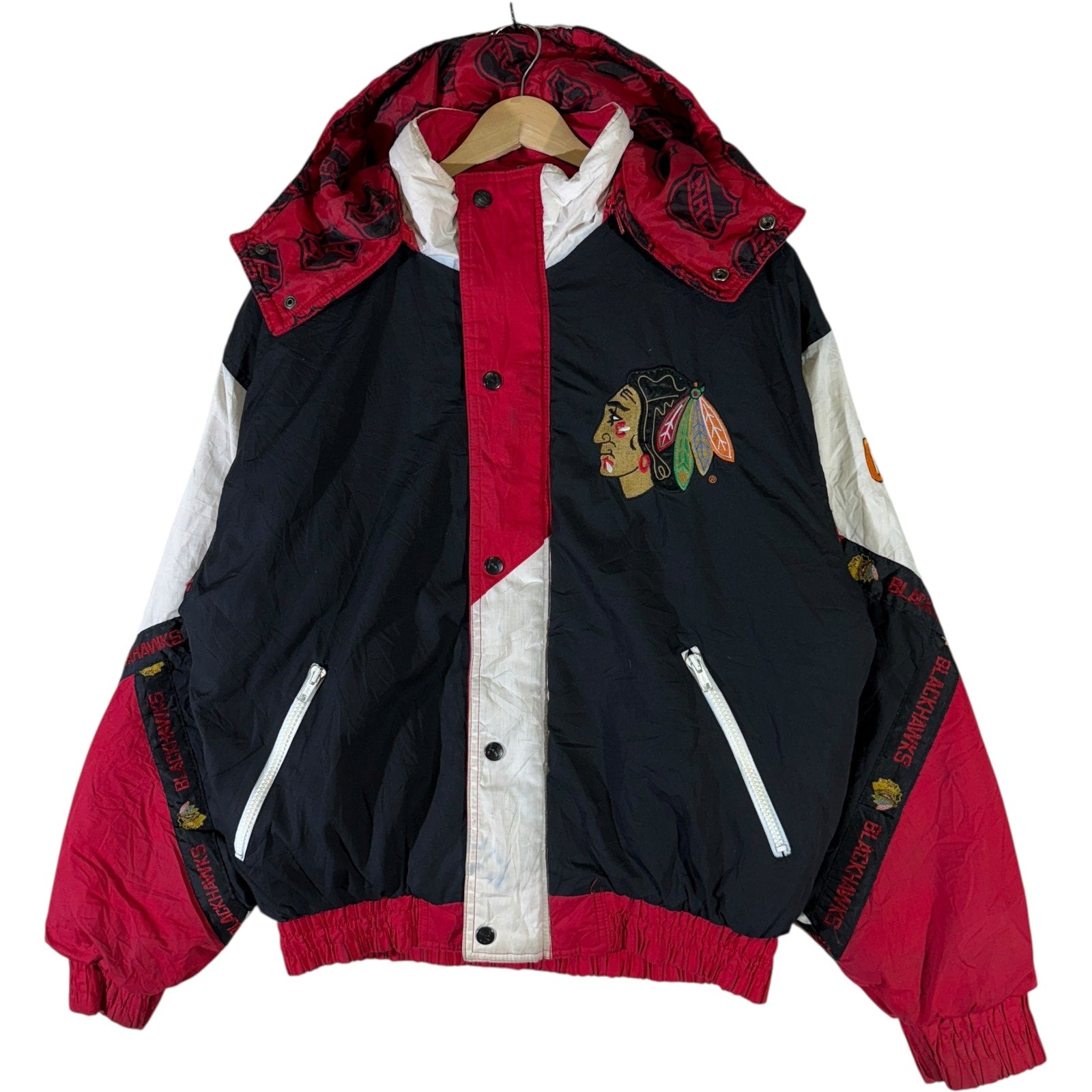 Vintage Chicago Blackhawks Pro Player Puffer Jacket