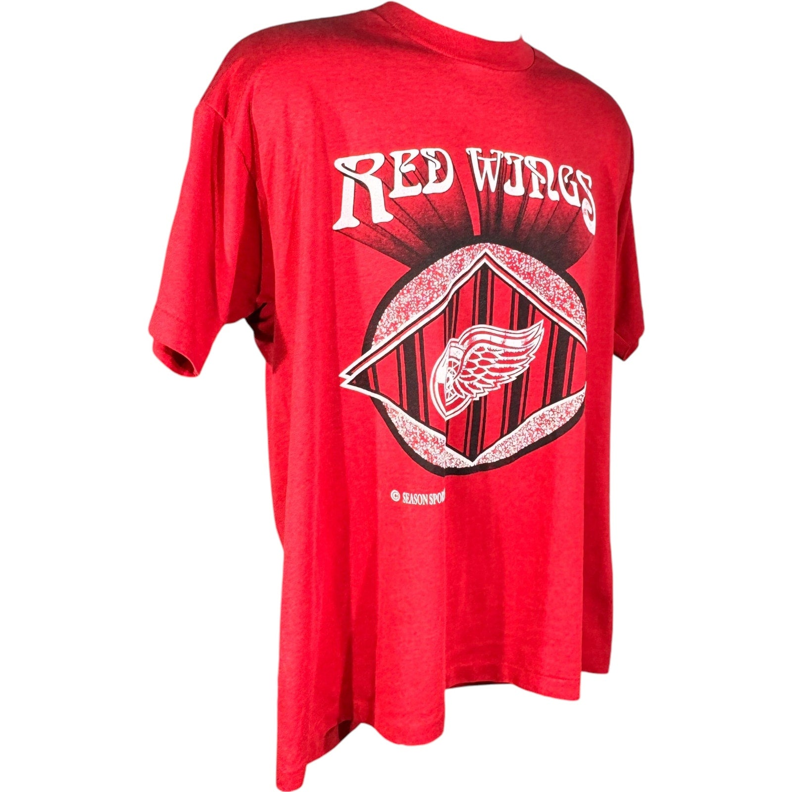 Vintage Detroit Red Wings Logo Tee 90s