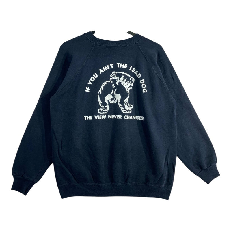 Vintage Lead Dog Slogan Graphic Crewneck