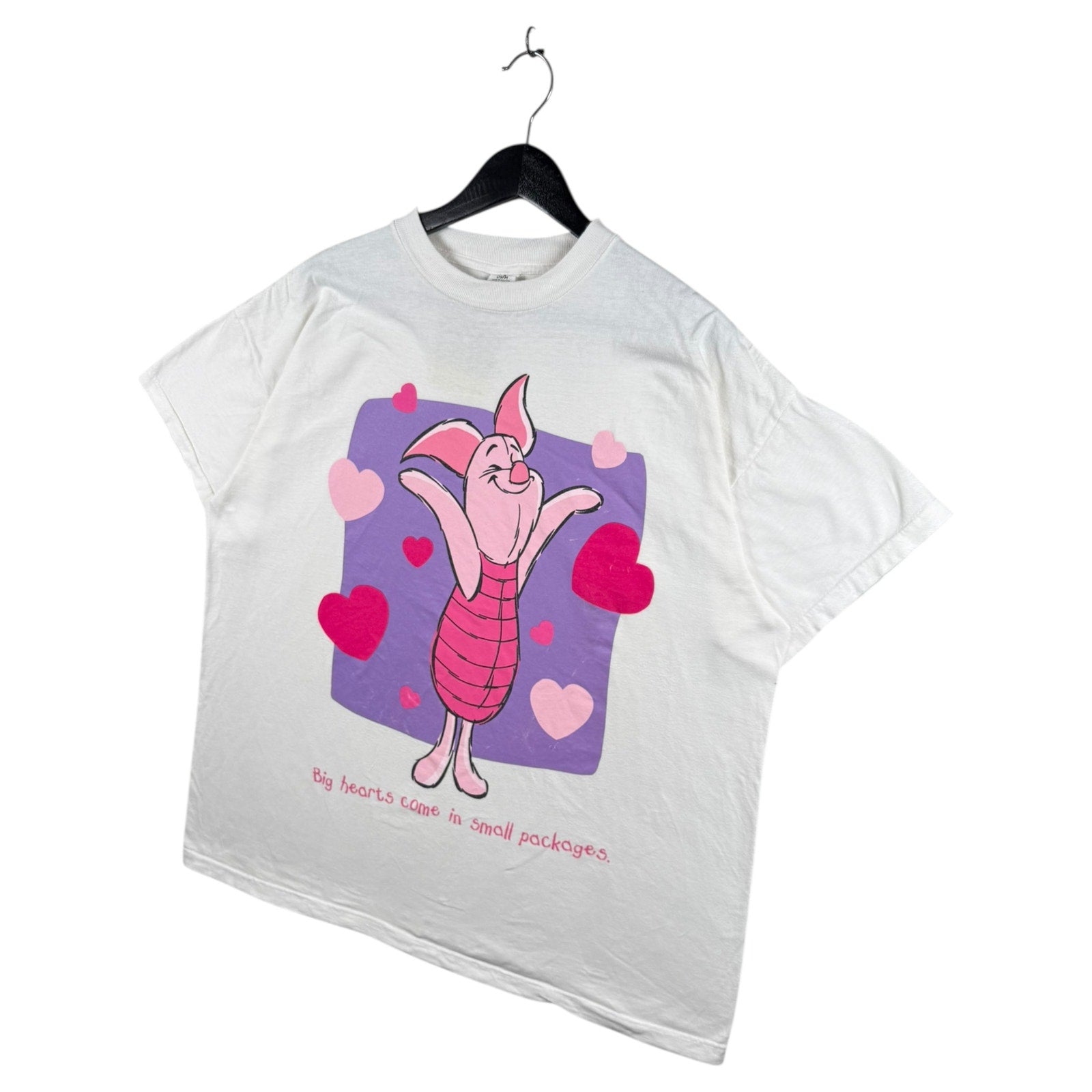 Vintage Disney Piglet Big Hearts Come In Small Women's T-Shirt