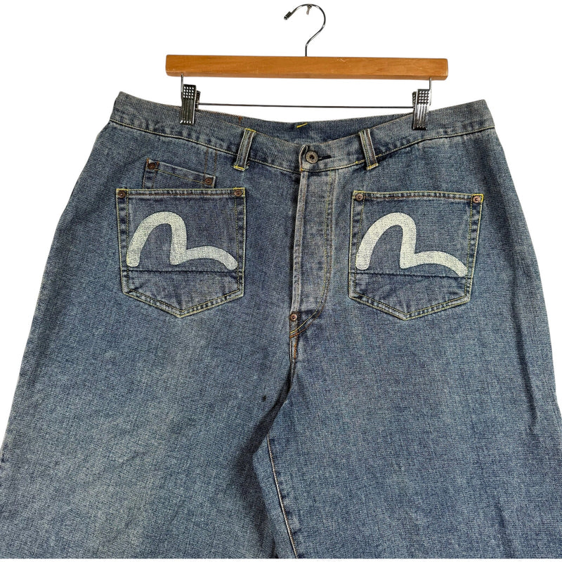 Y2K Evisu Denim Shorts 36