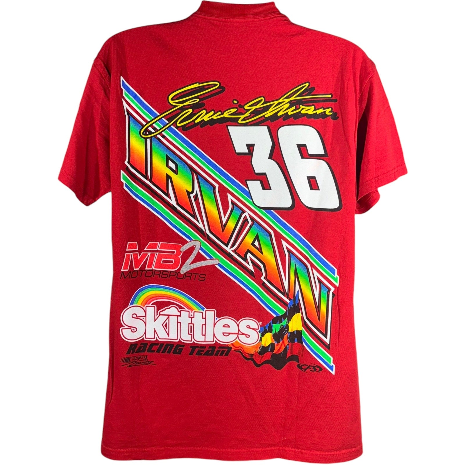 Vintage NASCAR Ernie Irvan Skittles Racing Tee