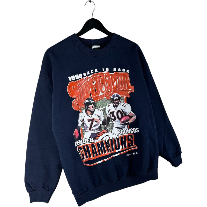 Vintage Denver Broncos Back To Back Champions NFL Crewneck