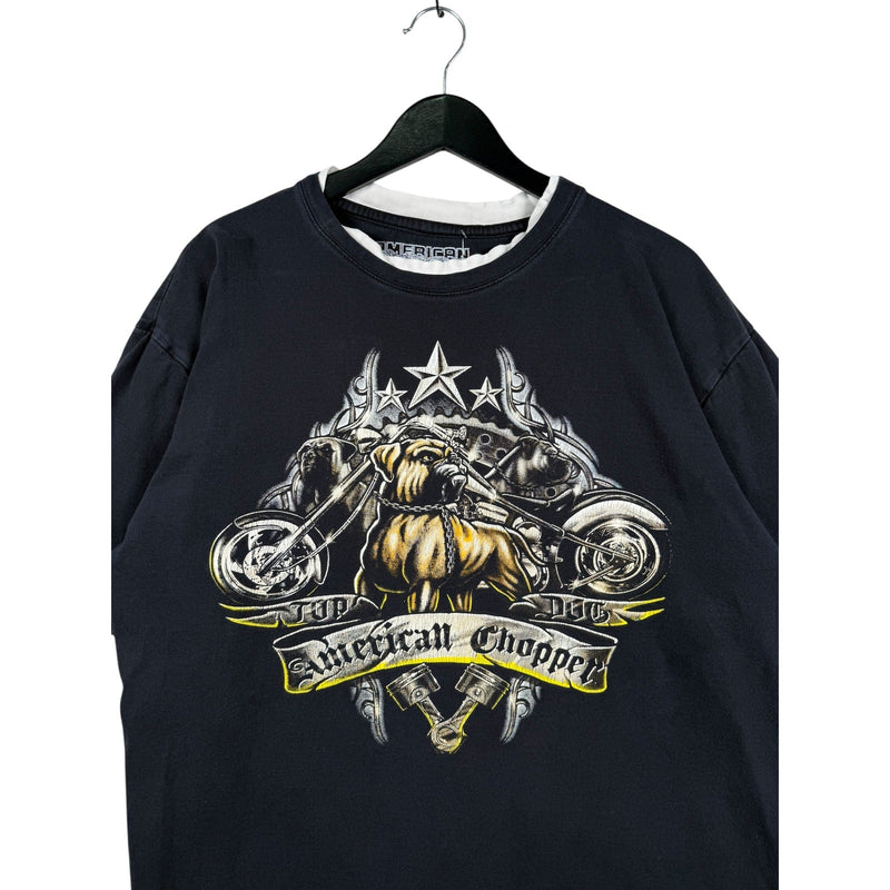 Vintage American Chopper Top Dog Motorcycle Long Sleeve