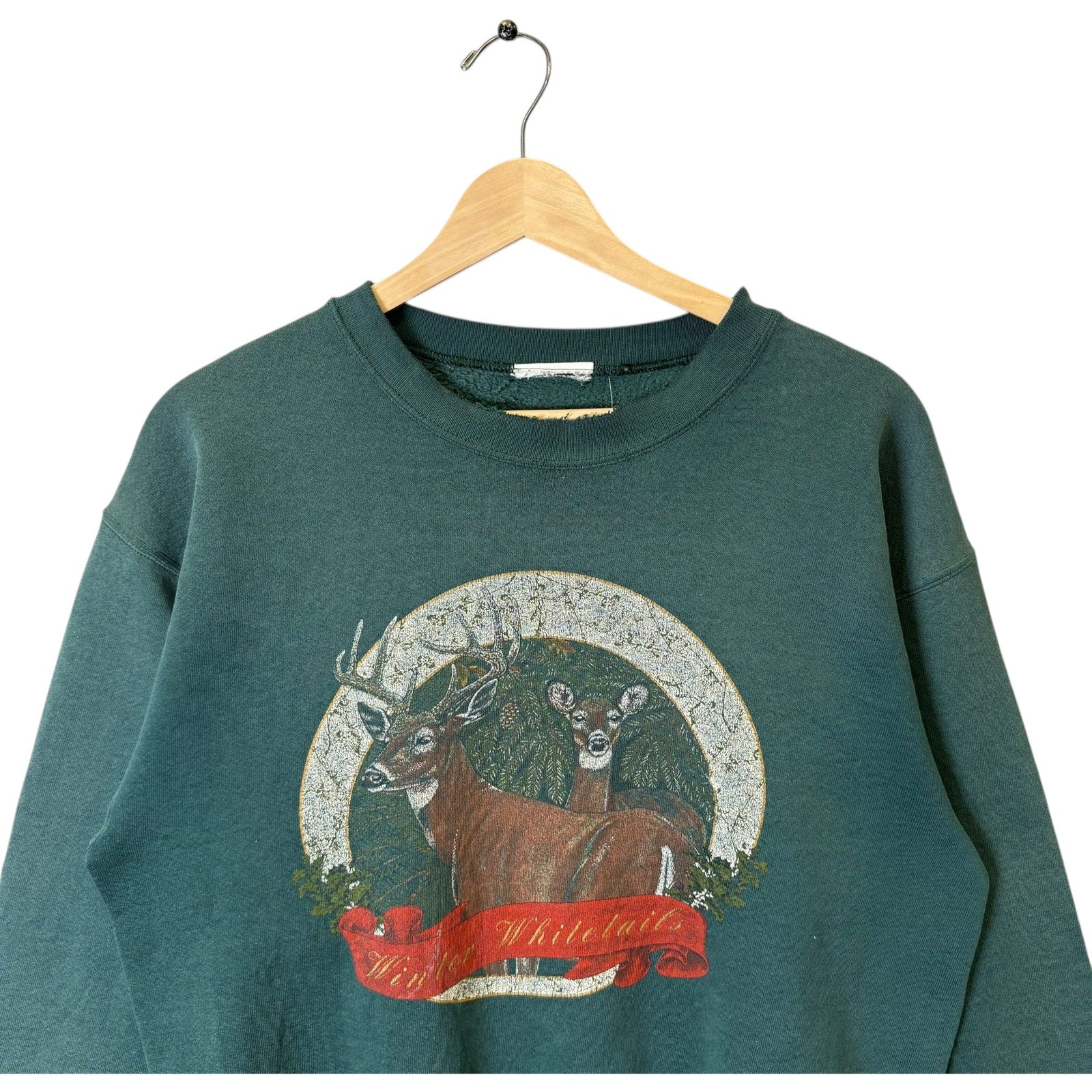 Vintage Winter Whitetails Deer Crewneck