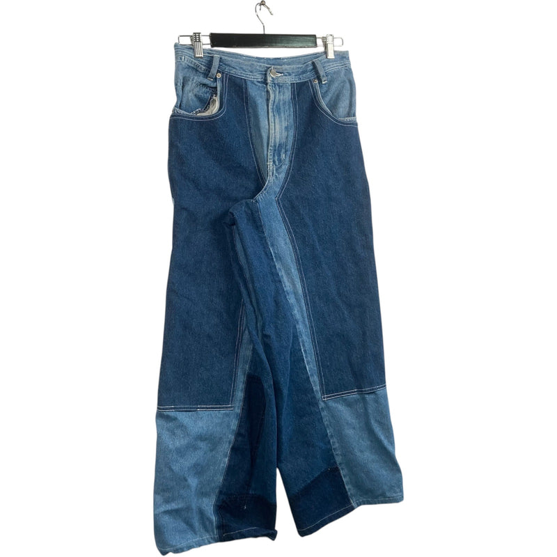 Vintage Cut & Sew Wide Leg Denim Jeans 30 x 28