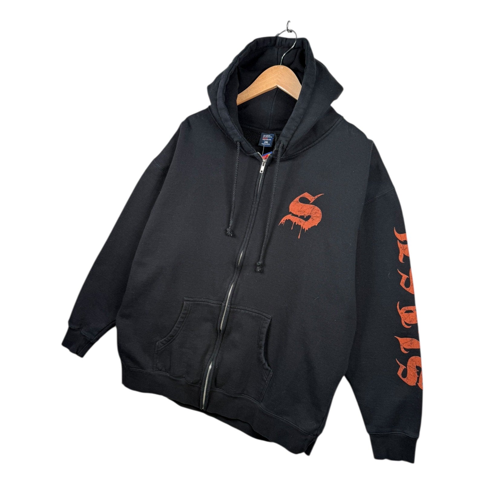 Vintage Sludge Snake Skull Full Zip Hoodie