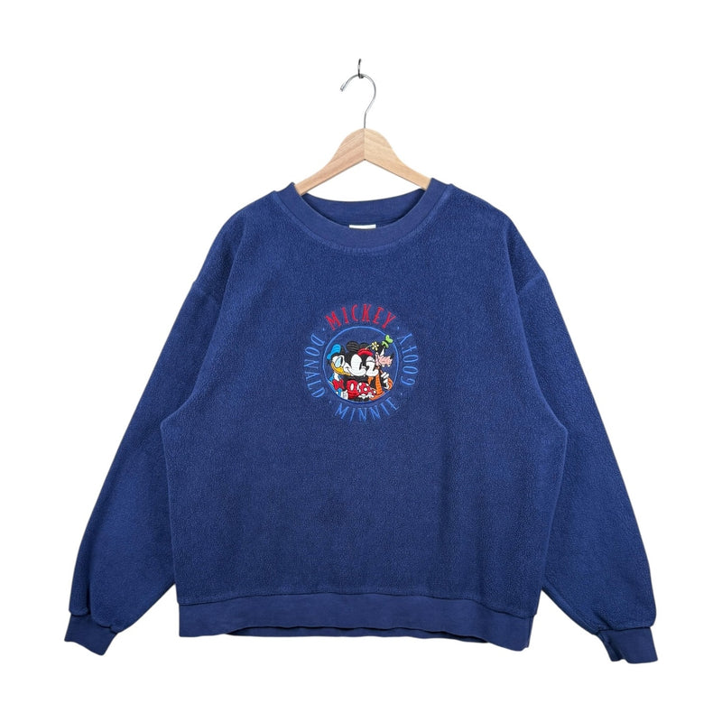Vintage Disney Embroidery Mickey Minnie Donald Goofy Crewneck