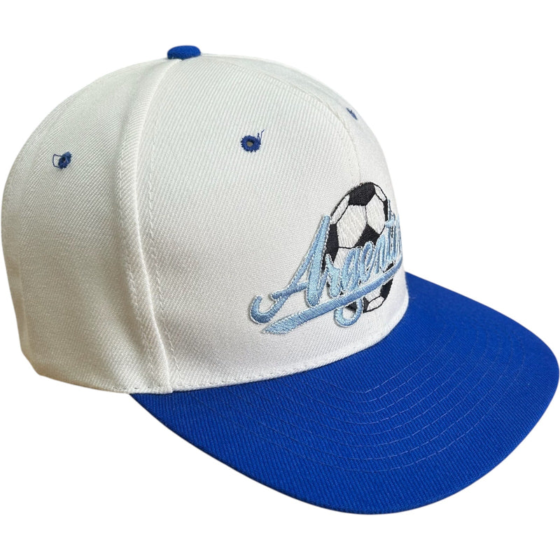 Vintage Argentina Soccer Embroidered Snapback Hat