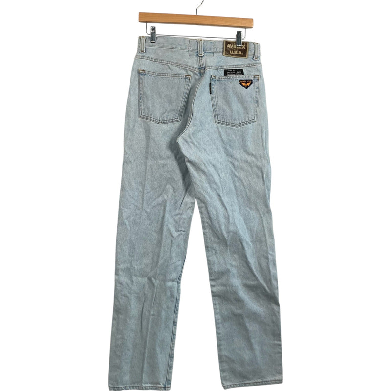 Vintage Avirex Button Straight Leg Denim Jeans 31 x 30