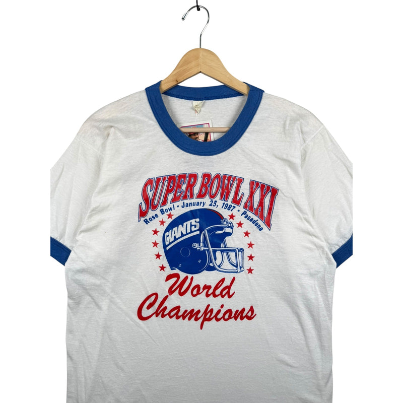 Vintage NFL Super Bowl XXI Giants World Champion T-Shirt