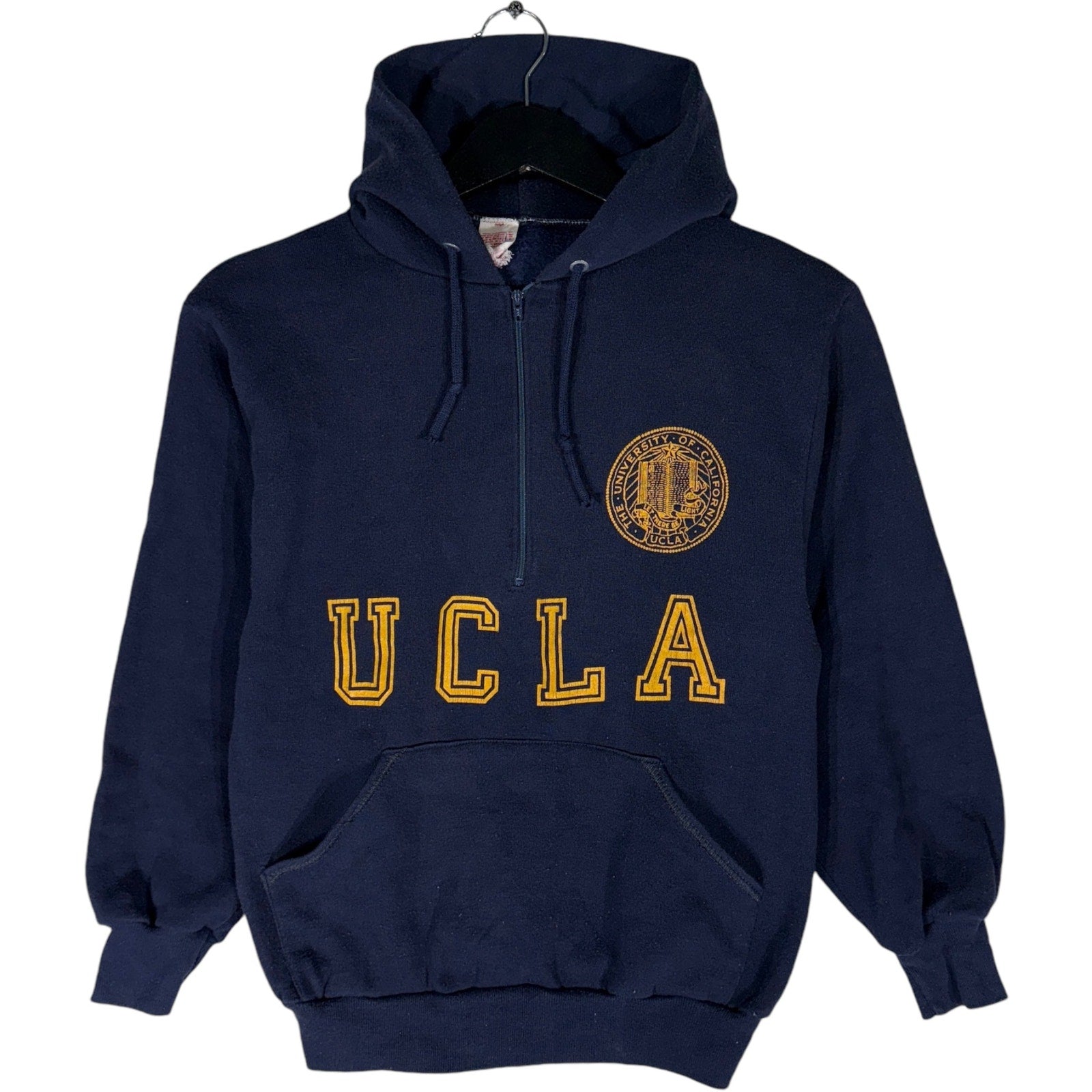 Vintage Women's UCLA Spellout 1/4 Zip College Hoodie