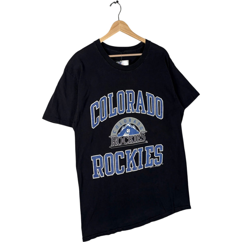 Vintage Colorado Rockies Large Spellout Logo MLB Tee