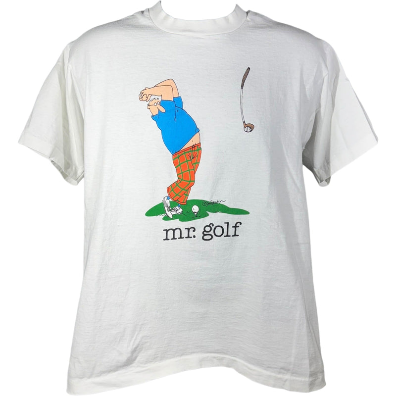 Vintage "Mr. Golf" Comic Art Humour Tee 90s