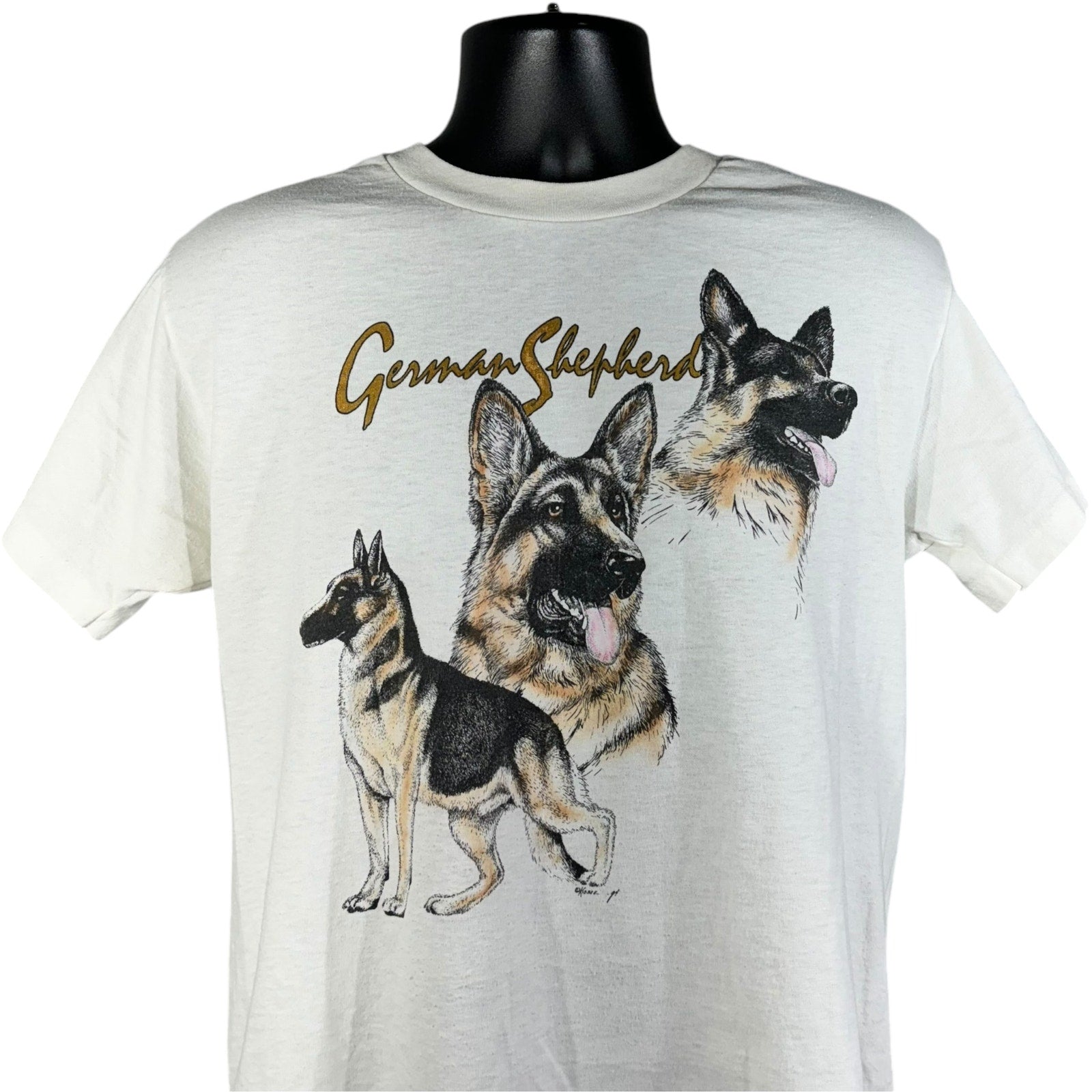 Vintage German Shepherd Animal Tee 90s