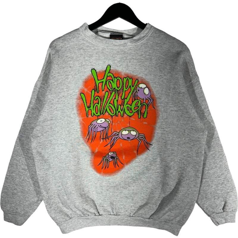 Vintage Happy Halloween Spider Crewneck