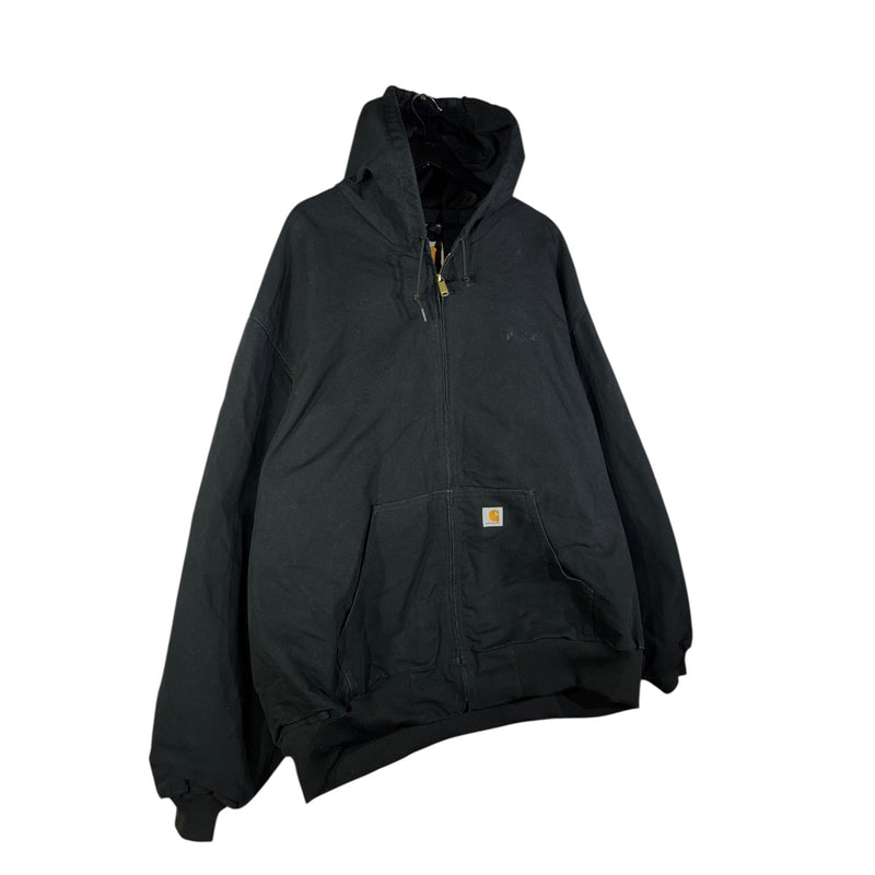 Vintage Carhartt Canvas Hooded Full Zip Workwear Jacket