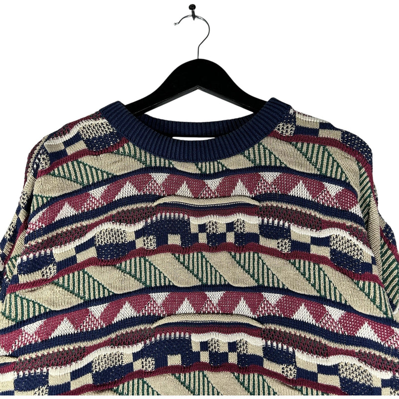 Vintage Leoniak 3D Knit Textured Sweater