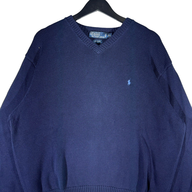 Vintage Polo Ralph Lauren V Neck Knit Sweater 90s