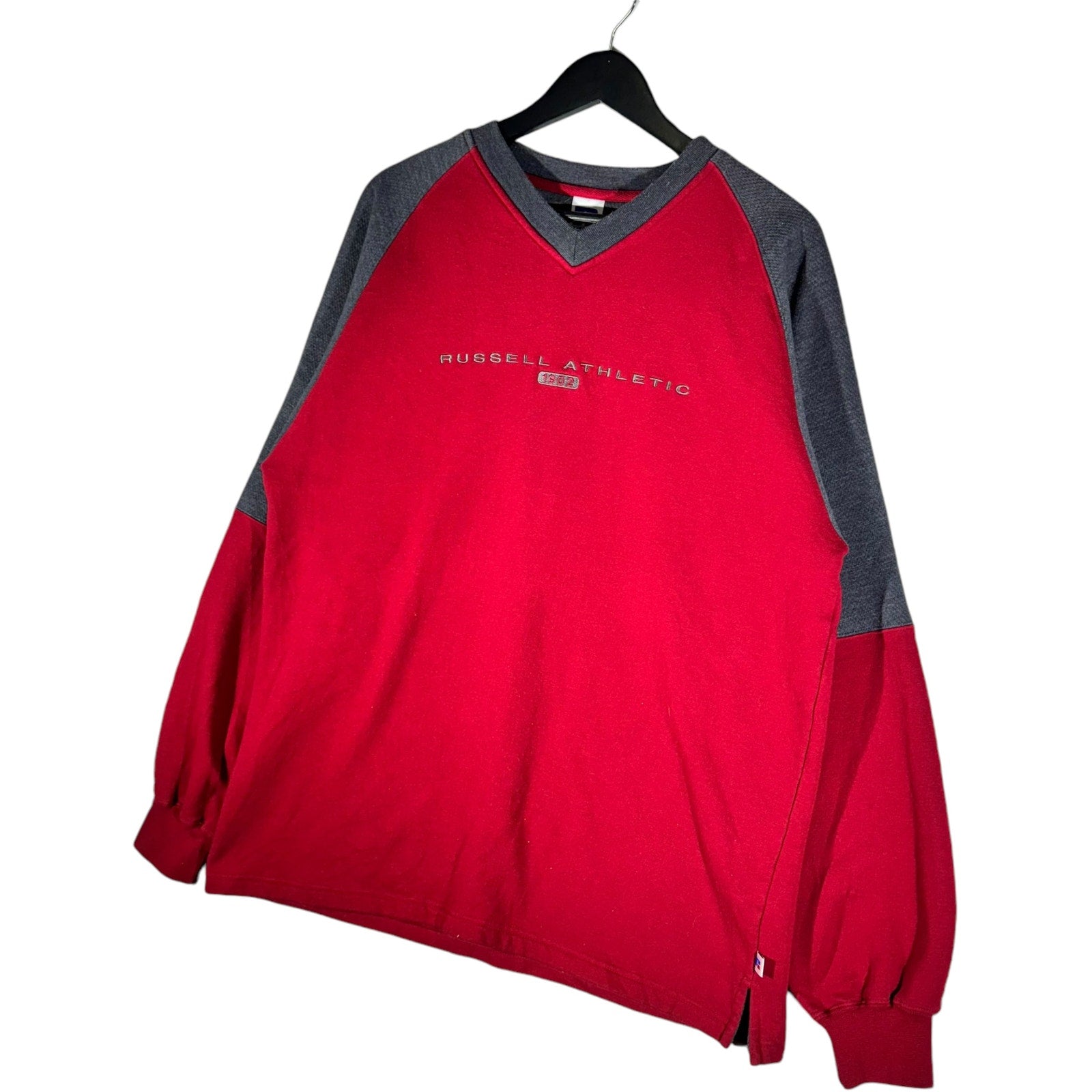 Vintage Russell Athletic V Neck Spellout Sweatshirt