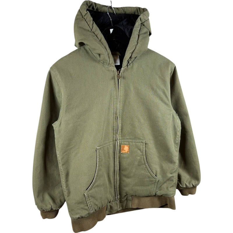 Vintage Carhartt Quilted Full Zip Hooded Workwear Jacket