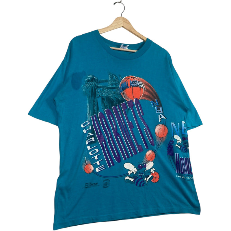 Vintage Charlotte Hornets Aerial Assault Full Art Tee