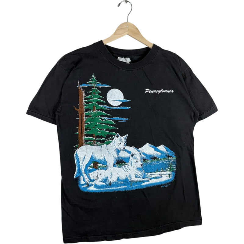 Vintage Snow Wolves Nature Pennsylvania Souvenir Tee