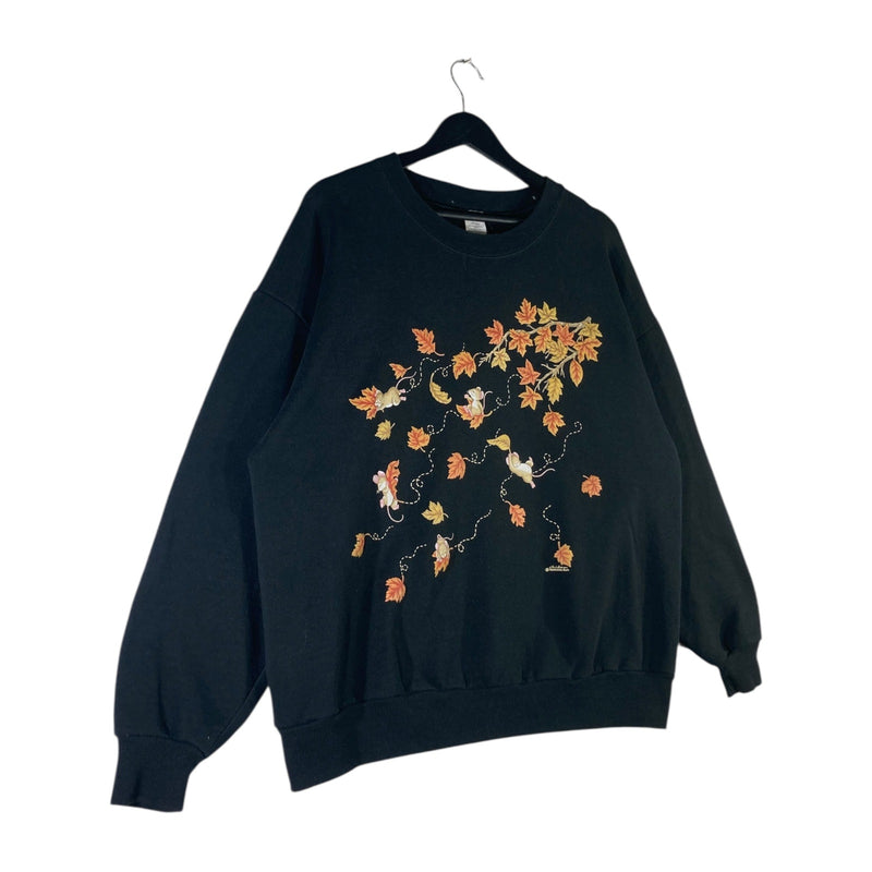 Vintage Women's Autumn Fall Leaves Crewneck