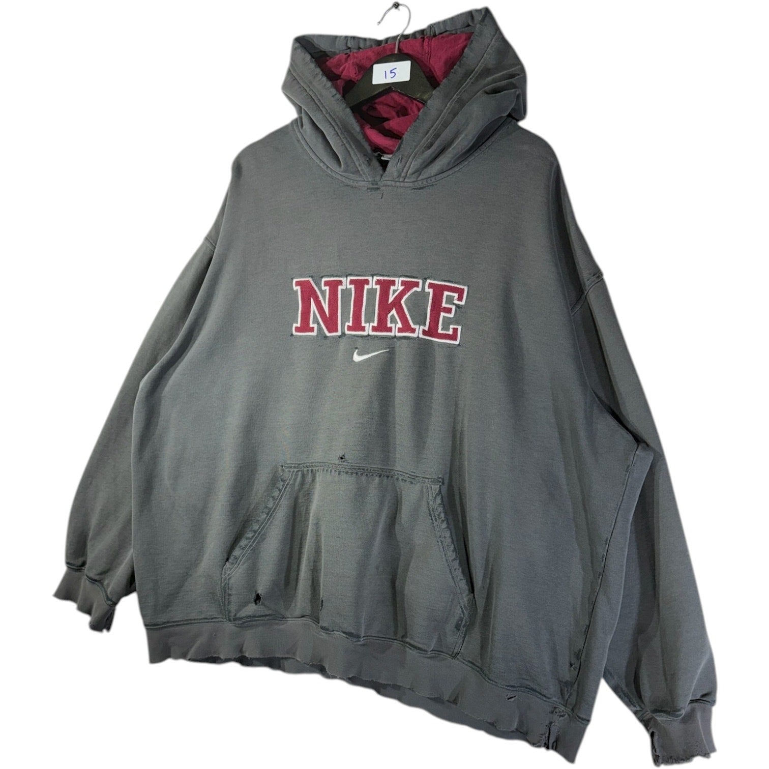 Vintage Nike Embroidered Spell Out Logo Hoodie