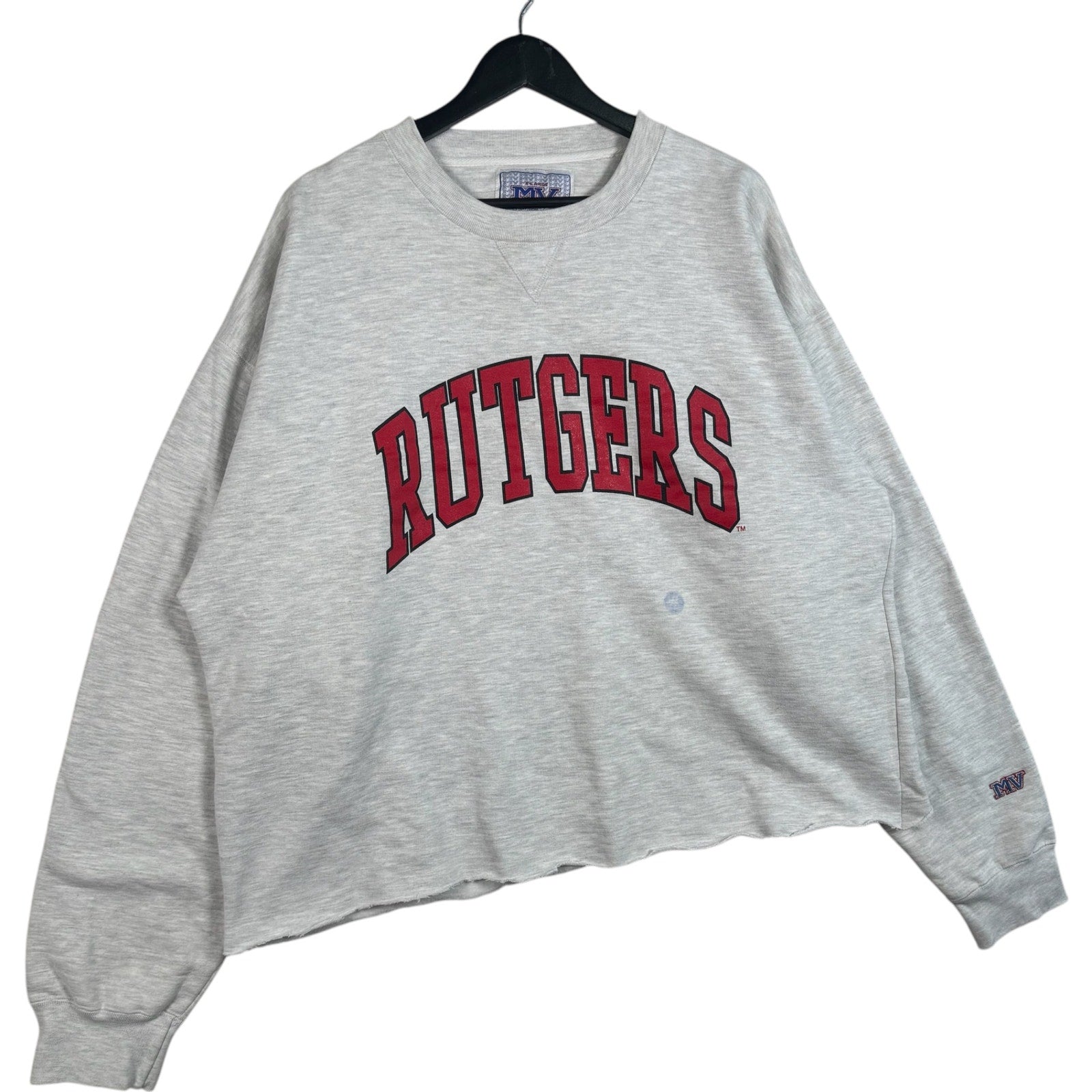 Vintage Rutgers University Arch Spellout Cropped Crewneck