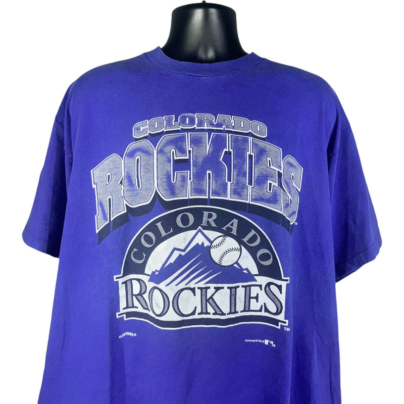 Vintage Nutmeg Colorado Rockies Logo Tee