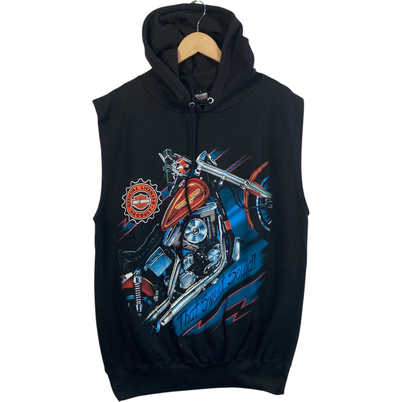 Vintage Harley Davidson "That Sweet Sound!" Cut-Off Hoodie