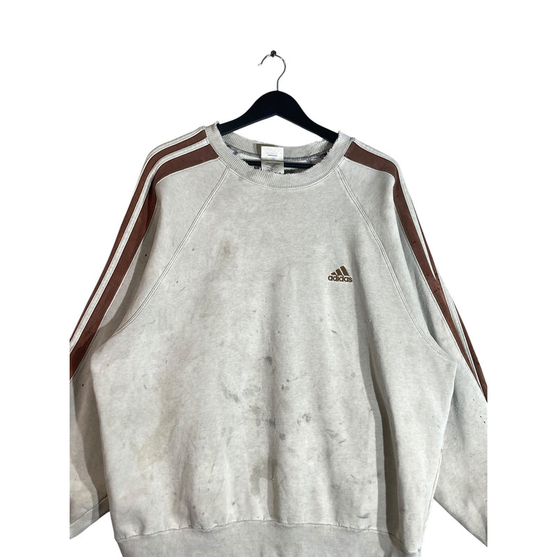 Vintage Adidas Mini Logo Striped Crewneck