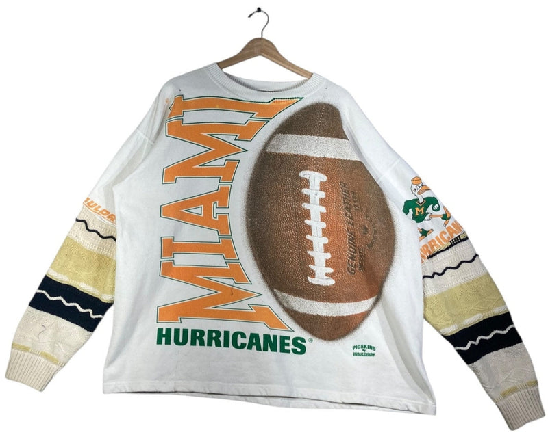 Vintage Miami Hurricanes Graphic NCAA Football Crewneck