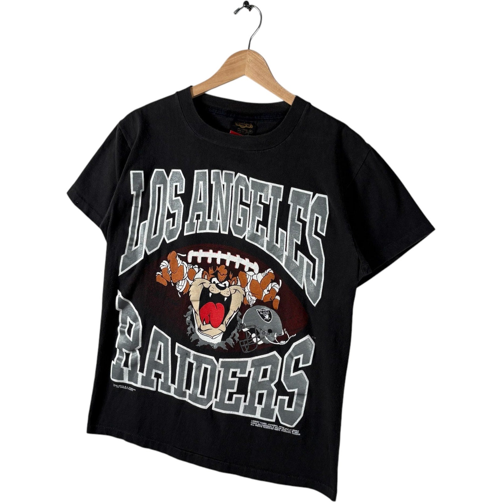 Vintage Los Angeles Raiders Looney Tunes Taz NFL Tee