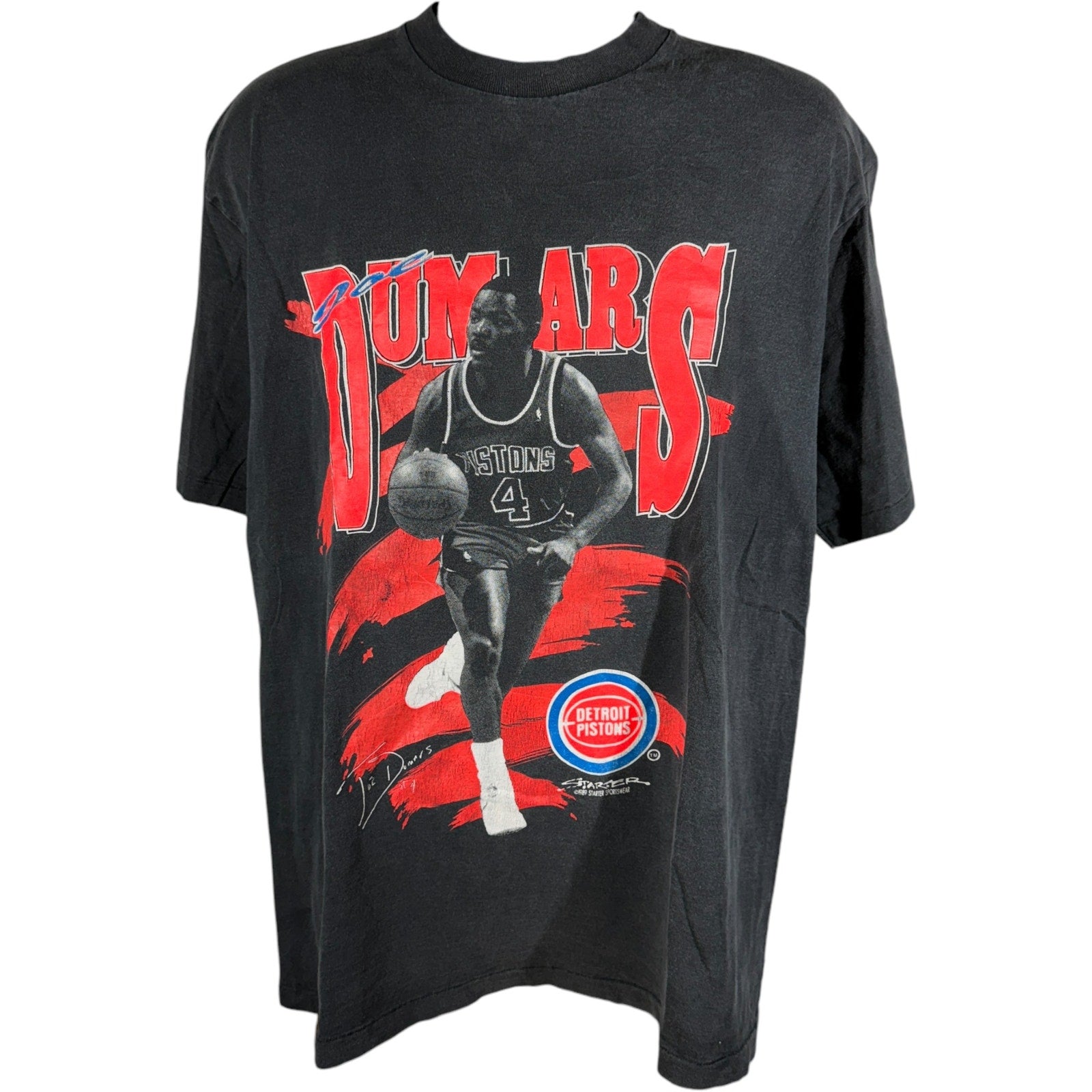 Vintage Starter Detroit Pistons Joe Dumars NBA Player Tee