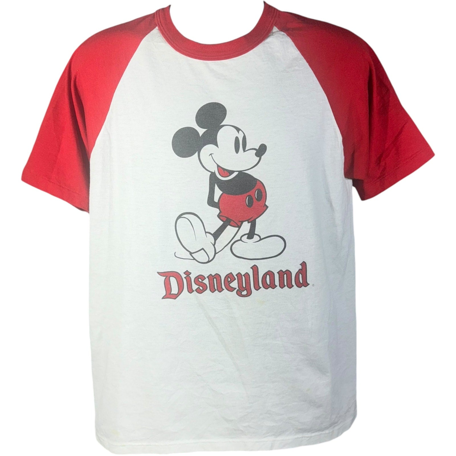 Vintage Disneyland Mickey Mouse Short Sleeve Raglan Tee 90s