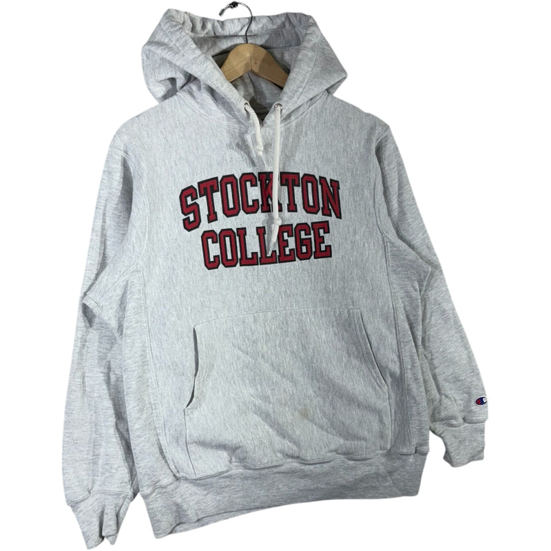 Vintage Stockton College Spellout Reverse Weave Hoodie