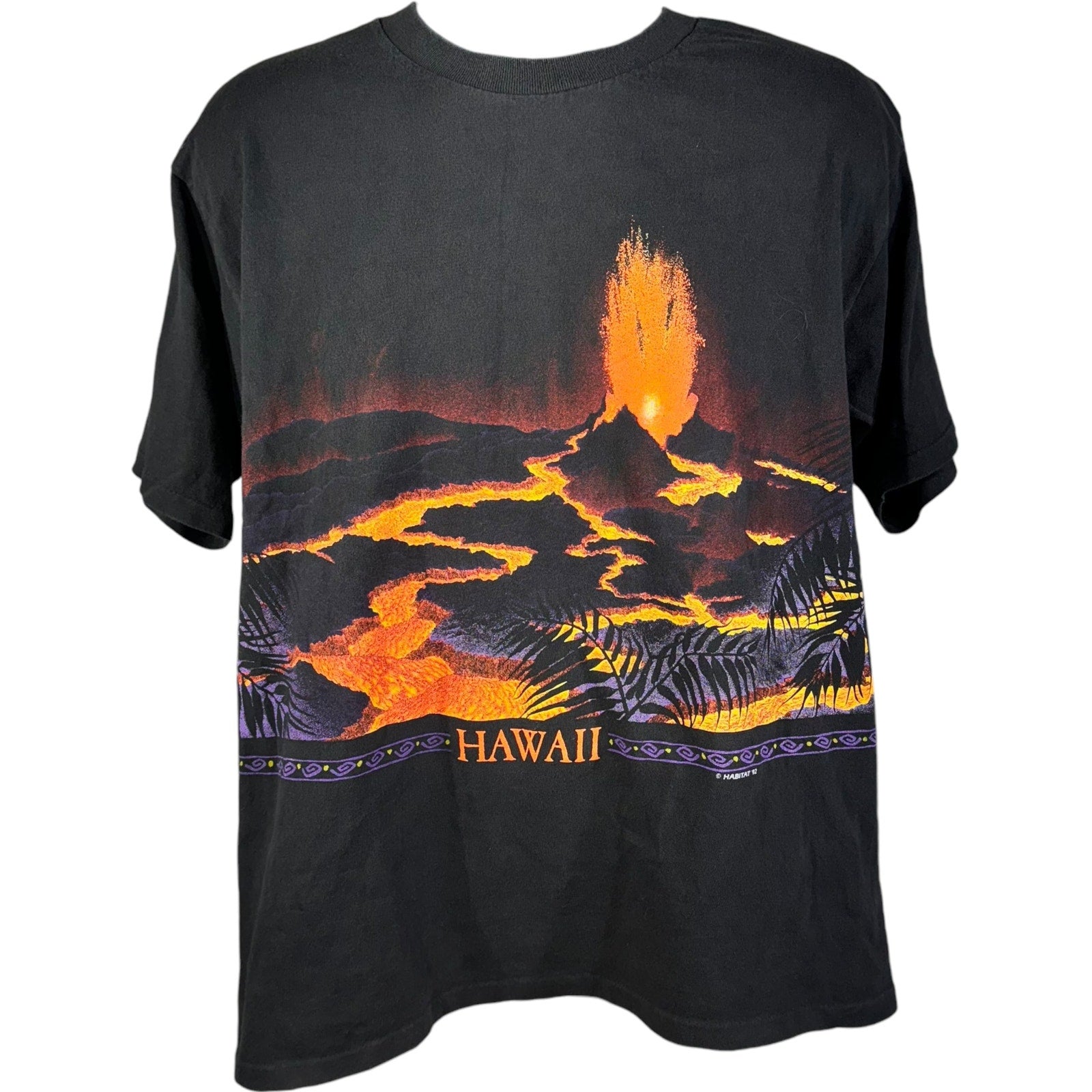 Vintage Habitat Hawaiian Volcano AOP Souvenir Tee 1992