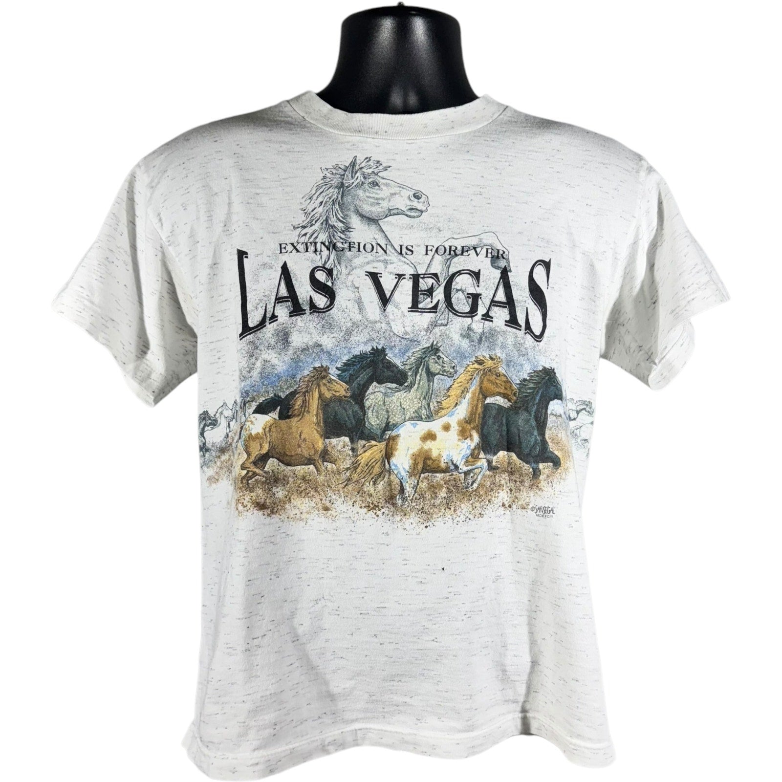 Vintage Las Vegas "Extinction Is Forever" Running Horses Tee