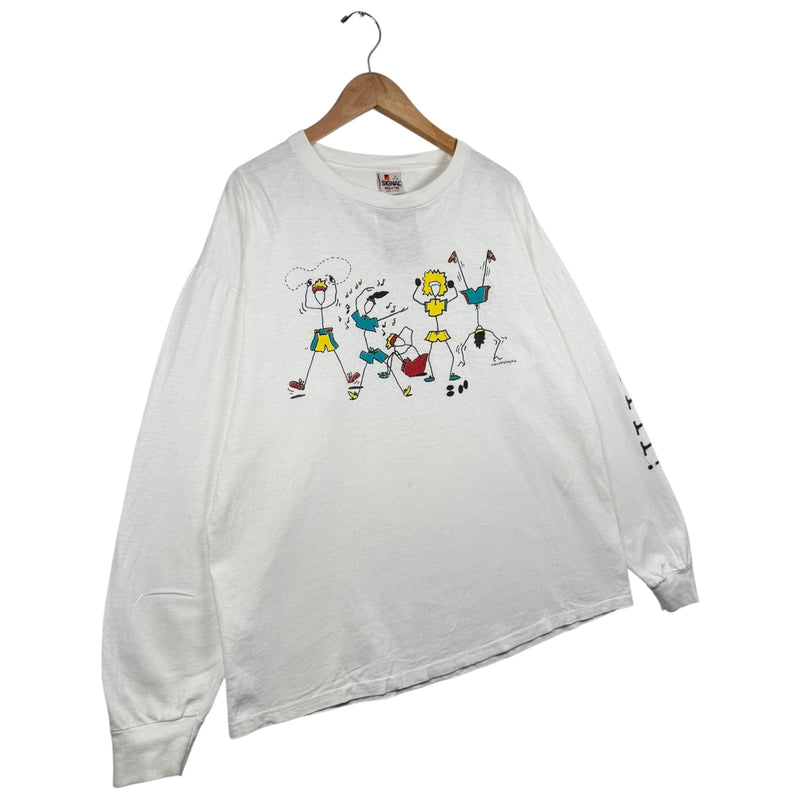 Vintage Get Fit Crewneck T-shirt Long Sleeve